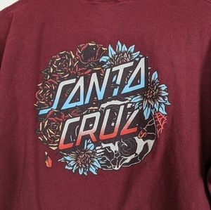 Santa Cruz Skateboards Maroon Graphic Tee